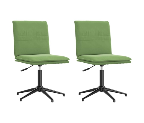 Virtuves Krēsli, 2 Gab., Gaiši Zaļš Samts Vidaxl
