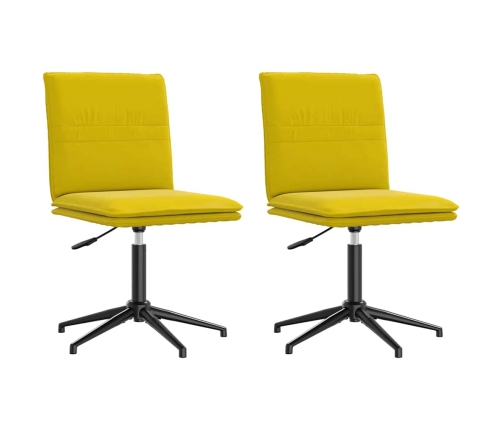 Virtuves Krēsli, 2 Gab., Dzeltens Samts Vidaxl