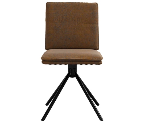Virtuves Krēsli, 4 Gab., Brūna Mākslīgā Zamšāda Vidaxl