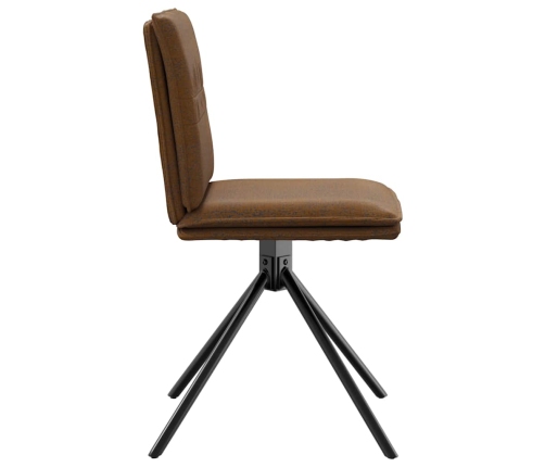 Virtuves Krēsli, 4 Gab., Brūna Mākslīgā Zamšāda Vidaxl