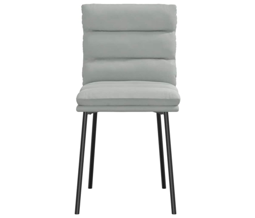 Virtuves Krēsli, 4 Gab., Gaiši Pelēks Samts Vidaxl
