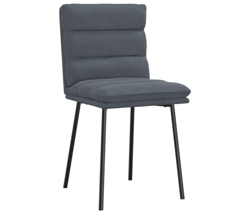 Virtuves Krēsli, 4 Gab., Tumši Pelēks Samts Vidaxl