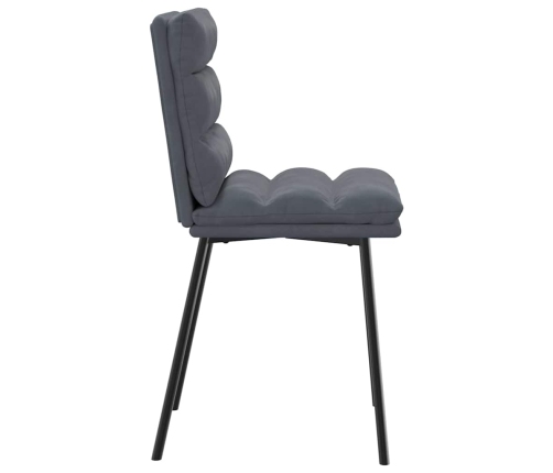 Virtuves Krēsli, 4 Gab., Tumši Pelēks Samts Vidaxl