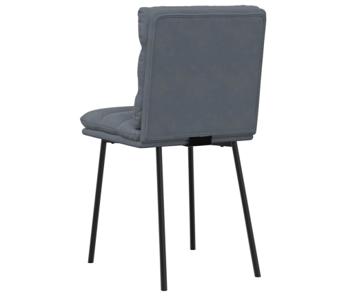 Virtuves Krēsli, 4 Gab., Tumši Pelēks Samts Vidaxl