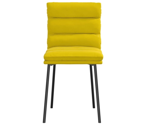 Virtuves Krēsli, 4 Gab., Dzeltens Samts Vidaxl