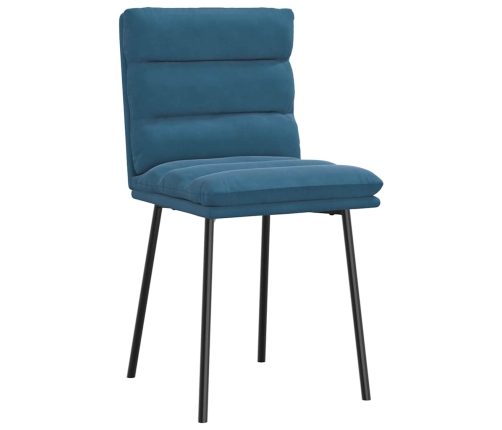 Virtuves Krēsli, 4 Gab., Zils Samts Vidaxl