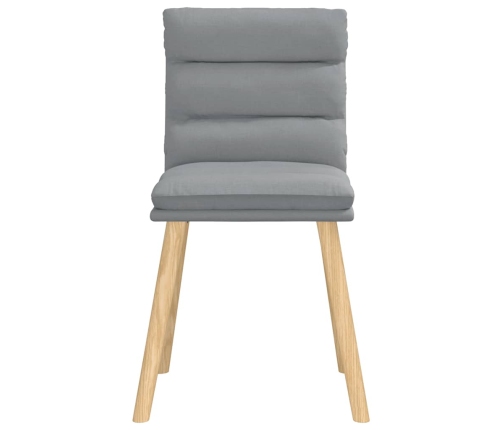 Virtuves Krēsli, 4 Gab., Gaiši Pelēks Audums Vidaxl