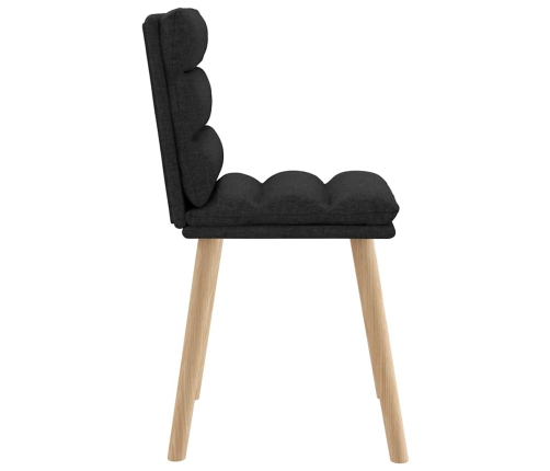 Virtuves Krēsli, 4 Gab., Melns Audums Vidaxl