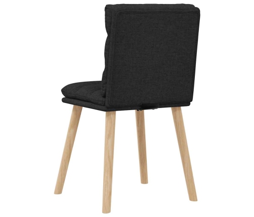 Virtuves Krēsli, 4 Gab., Melns Audums Vidaxl