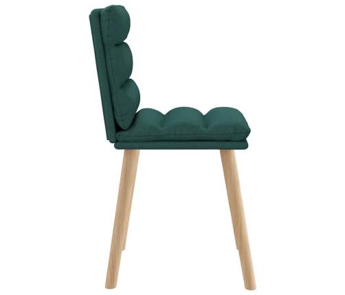 Virtuves Krēsli, 4 Gab., Tumši Zaļš Audums Vidaxl