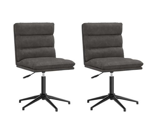 Virtuves Krēsli, 2 Gab., Melna Mākslīgā Āda Vidaxl