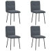 Virtuves Krēsli, 4 Gab., Tumši Pelēks Samts Vidaxl