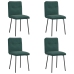 Virtuves Krēsli, 4 Gab., Tumši Zaļš Samts Vidaxl