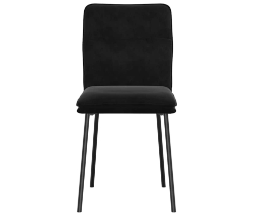 Virtuves Krēsli, 4 Gab., Melns Samts Vidaxl