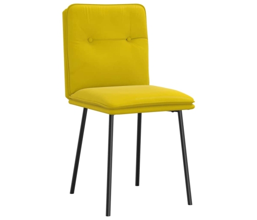 Virtuves Krēsli, 4 Gab., Dzeltens Samts Vidaxl