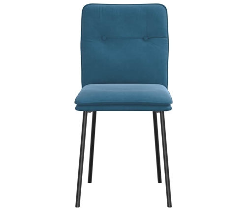 Virtuves Krēsli, 4 Gab., Zils Samts Vidaxl