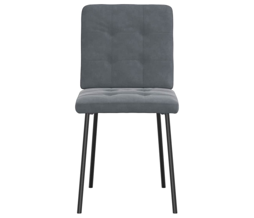 Virtuves Krēsli, 6 Gab., Tumši Pelēks Samts Vidaxl