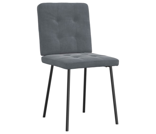 Virtuves Krēsli, 6 Gab., Tumši Pelēks Samts Vidaxl