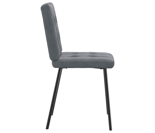 Virtuves Krēsli, 6 Gab., Tumši Pelēks Samts Vidaxl