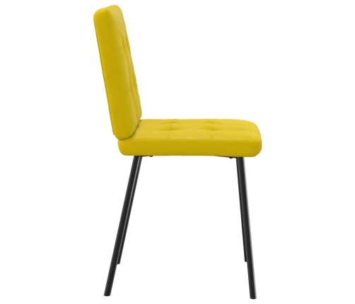 Virtuves Krēsli, 6 Gab., Dzeltens Samts Vidaxl