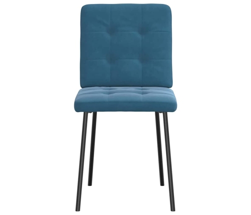 Virtuves Krēsli, 6 Gab., Zils Samts Vidaxl