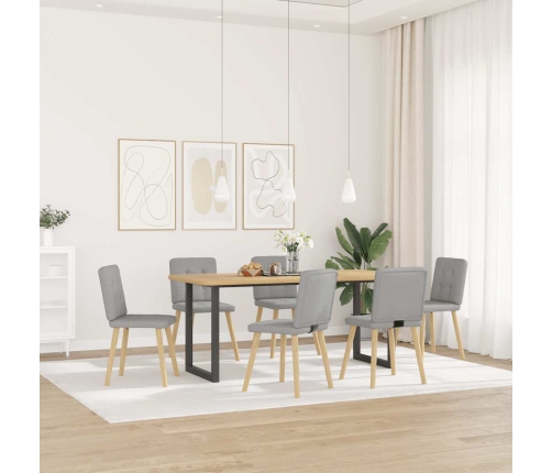 Virtuves Krēsli, 6 Gab., Mākonis Pelēks Audums Vidaxl