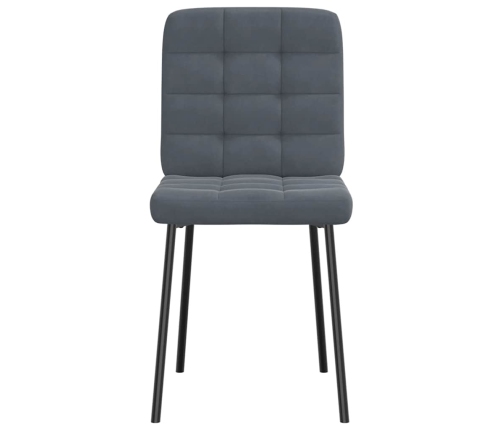 Virtuves Krēsli, 6 Gab., Tumši Pelēks Samts Vidaxl