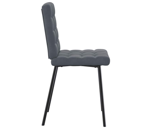 Virtuves Krēsli, 6 Gab., Tumši Pelēks Samts Vidaxl