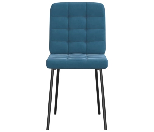 Virtuves Krēsli, 6 Gab., Zils Samts Vidaxl