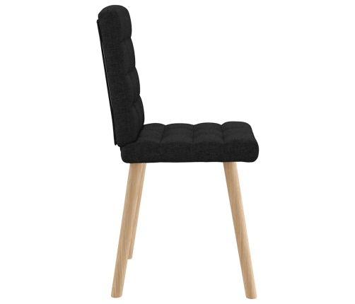 Virtuves Krēsli, 6 Gab., Melns Audums Vidaxl