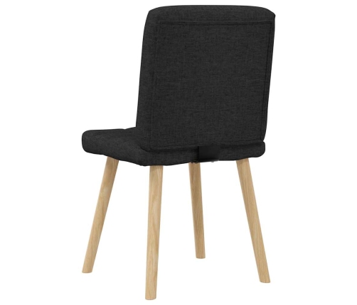 Virtuves Krēsli, 6 Gab., Melns Audums Vidaxl