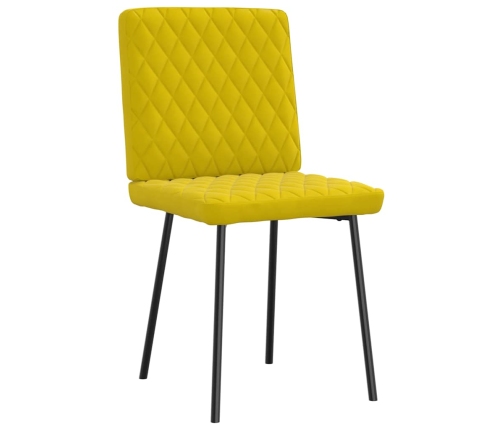 Virtuves Krēsli, 6 Gab., Dzeltens Samts Vidaxl