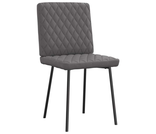 Virtuves Krēsli, 6 Gab., Pelēka Mākslīgā Āda Vidaxl