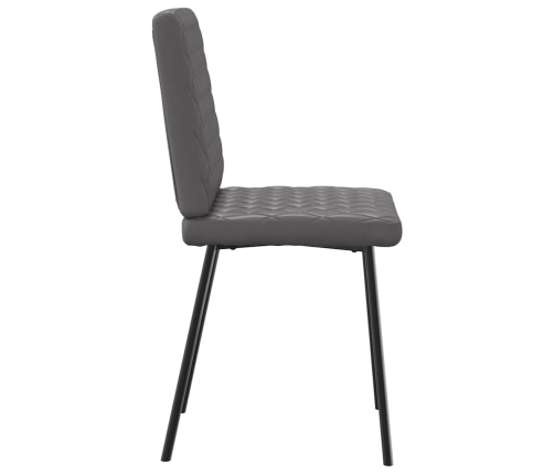 Virtuves Krēsli, 6 Gab., Pelēka Mākslīgā Āda Vidaxl