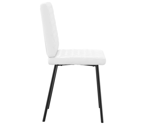 Virtuves Krēsli, 6 Gab., Balta Mākslīgā Āda Vidaxl