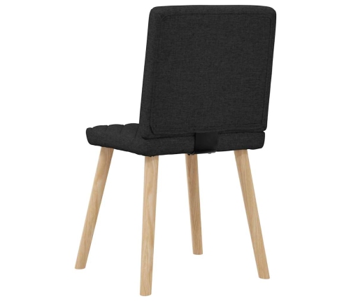 Virtuves Krēsli, 6 Gab., Melns Audums Vidaxl