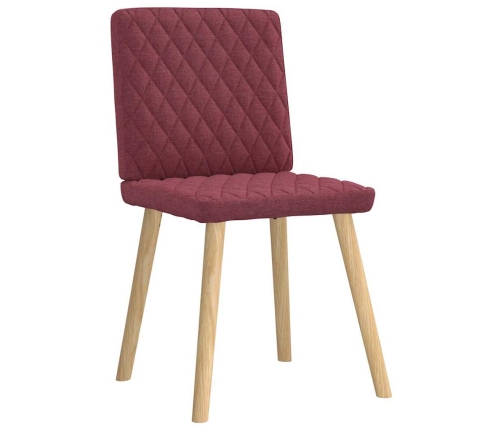 Virtuves Krēsli, 6 Gab., Vīnsarkans Audums Vidaxl