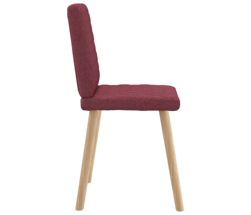 Virtuves Krēsli, 6 Gab., Vīnsarkans Audums Vidaxl