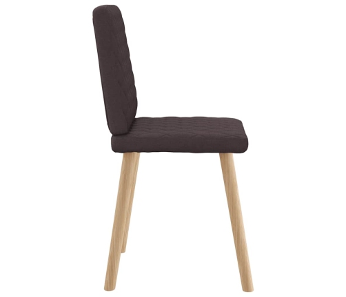 Virtuves Krēsli, 6 Gab., Tumši Brūns Audums Vidaxl