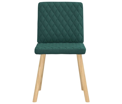 Virtuves Krēsli, 6 Gab., Tumši Zaļš Audums Vidaxl