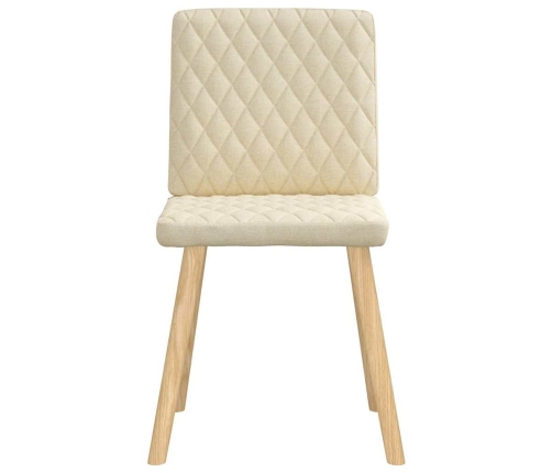 Virtuves Krēsli, 6 Gab., Krēmkrāsas Audums Vidaxl