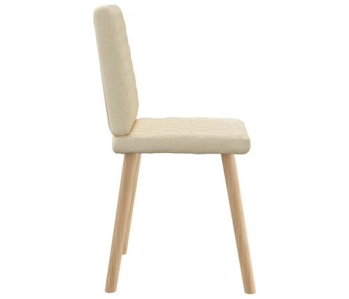 Virtuves Krēsli, 6 Gab., Krēmkrāsas Audums Vidaxl