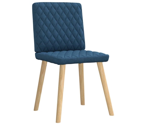 Virtuves Krēsli, 6 Gab., Zils Audums Vidaxl