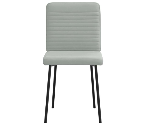 Virtuves Krēsli, 6 Gab., Gaiši Pelēks Samts Vidaxl