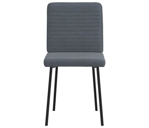 Virtuves Krēsli, 6 Gab., Tumši Pelēks Samts Vidaxl