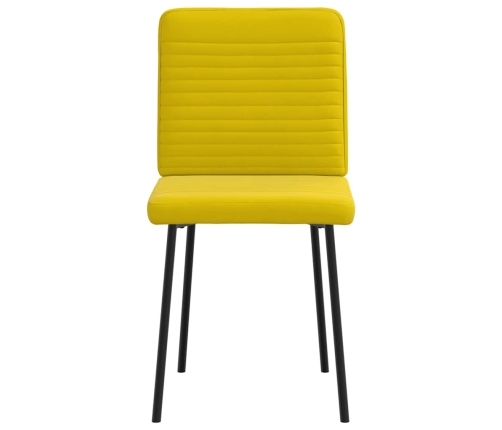 Virtuves Krēsli, 6 Gab., Dzeltens Samts Vidaxl