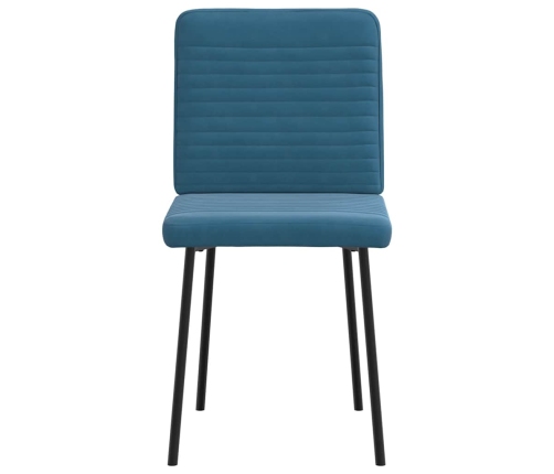 Virtuves Krēsli, 6 Gab., Zils Samts Vidaxl