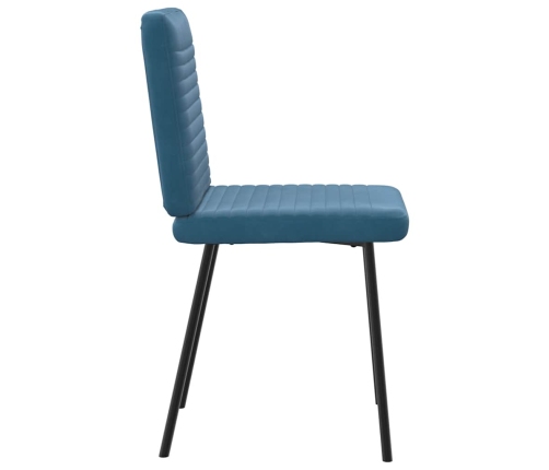 Virtuves Krēsli, 6 Gab., Zils Samts Vidaxl