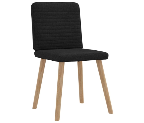 Virtuves Krēsli, 6 Gab., Melns Audums Vidaxl