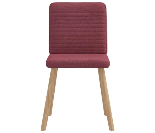 Virtuves Krēsli, 6 Gab., Vīnsarkans Audums Vidaxl